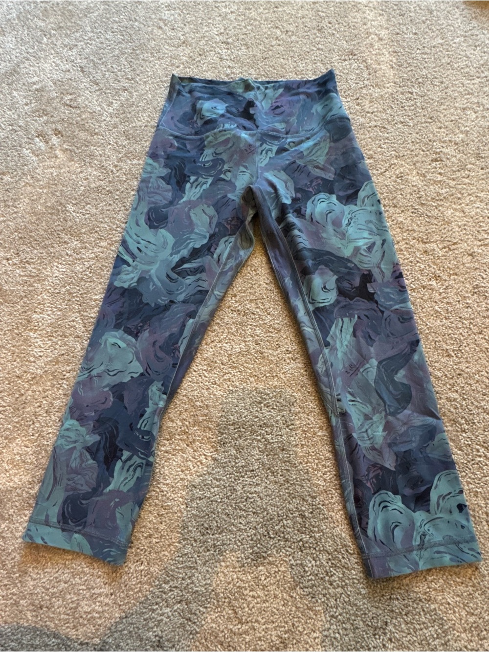 lululemon athletica Swirl-Print Leggings in Teal and Purple